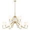 Z-Lite Gianna Chandelier, 12-Light, 60.25 In.W x 33.75 In.H, Modern Gold/White 7509-12-60MGLD - alternate 1